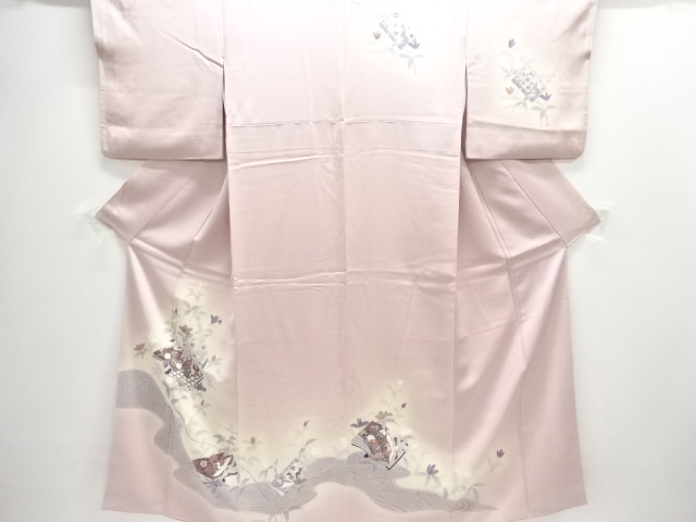 JAPANESE KIMONO / HOMONGI / BOOK & FLOWER BIRD 